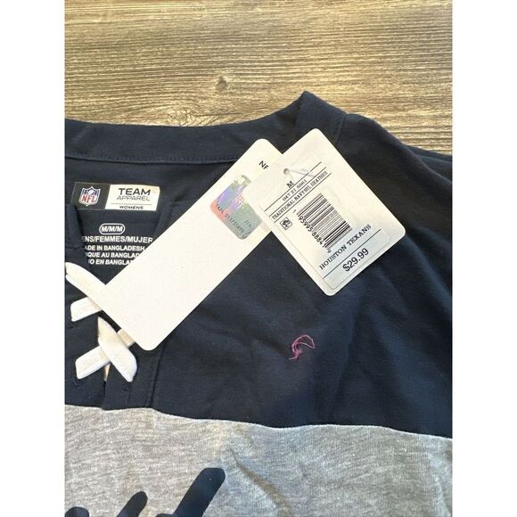 NWT NFL Houston Texans Womens Size Medium T-Shirt Gray Long Sleeve. 1 - Picture 4 of 5
